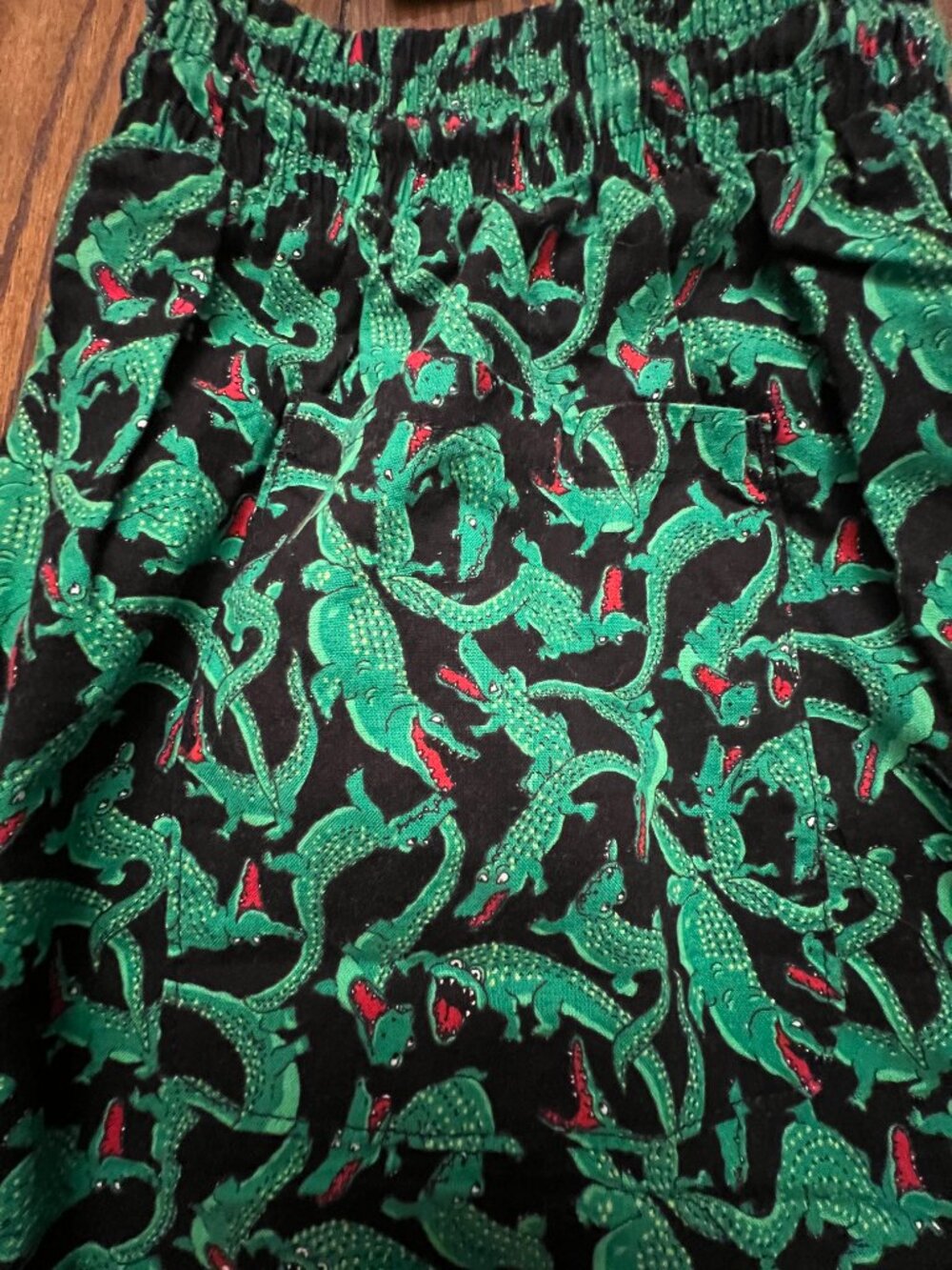 Vintage 90s Y2K Culinary Classics Chef Pants Hat 2X Alligator AOP USA Cotton - Picture 2 of 14